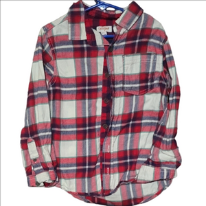 Plaid Kids Shirt - Red and White